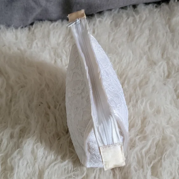 Vintage Jessica Mcclintock Embroidered Lace Zippered Pouch Small Bridal Clutch - Picture 9 of 12